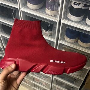 Balenciaga Bold Red Sock Sneakers